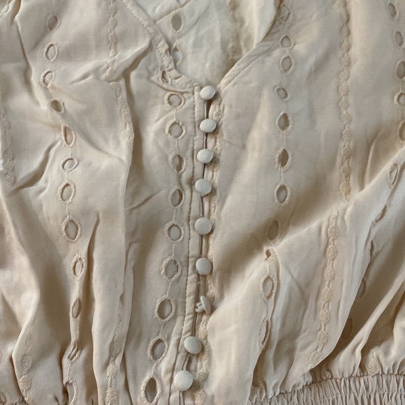 YFB - Young Fabulous & Broke Eyelet Asymmetrical Hem Costa Dress in Cream NWT - Picture 8 of 12